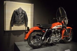 21 year old Elvis Presley's 1956 Harley, bought 4 days after recording Heartbreak Hotel, and J.C. Penney's ~1960 leather jacket worn by Elvis