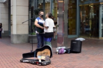 Street musicians, great voices